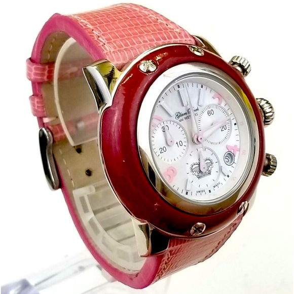 GlamRock Accessories - RARE,UNIQUE Women CHRONOGRAPH Watch GLAM ROCK MIAMI GR10122 Leather band.